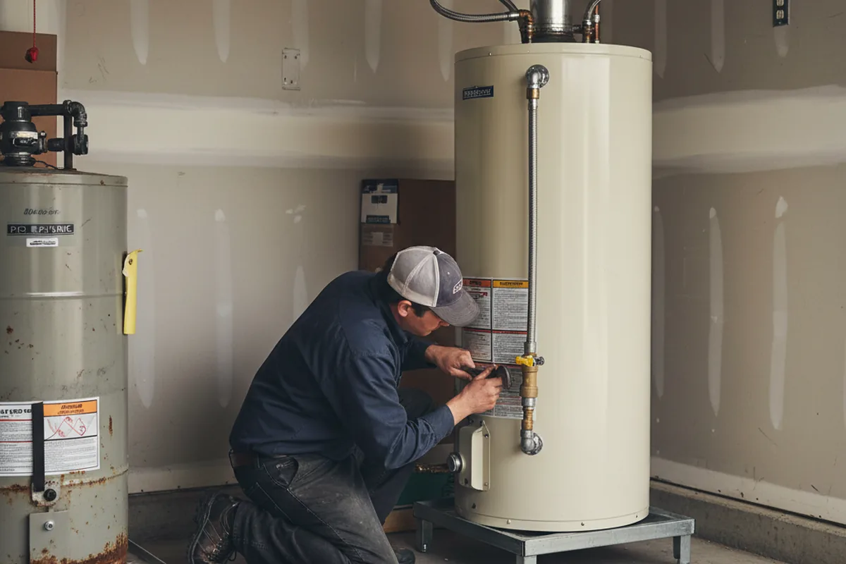 Water heater and shutoff valve replacement in La Habra